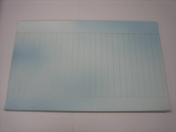 画像1: 写経用紙　洋紙製　厚口　具引　雲母ボカシ　水色　（10枚入） (1)