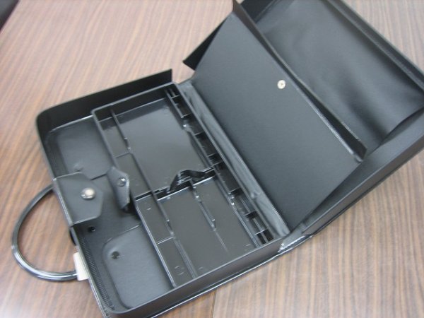 画像7: 【在庫処分特価】書道バッグ　黒　（中皿付） (7)