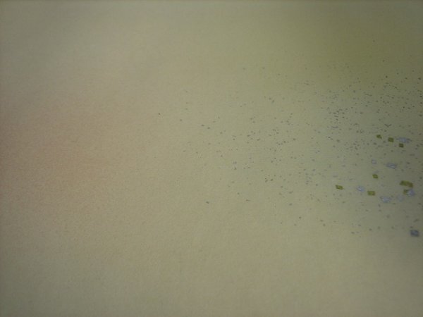 画像2: No.1300　楮紙色引2色全体ボカシ　金銀小切箔銀砂子　Ｂベージュ　1尺×3尺　（1箱10枚入） (2)