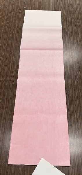 画像2: 特殊縦裾ボカシ　ピンク　半切 (2)