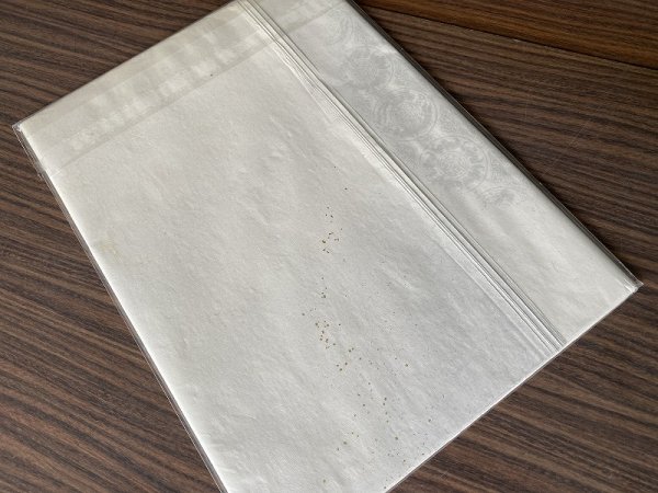 画像3: ボカシギラ型打　砂子切箔布目入　グレー　半切　（10枚入） (3)