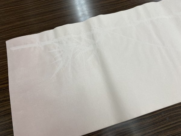 画像7: 楮紙　竹柄胡粉打　赤梅茶　半切 (7)