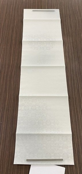 画像5: ボカシギラ型打　砂子切箔布目入　グレー　半切　（10枚入） (5)