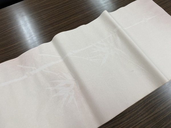 画像8: 楮紙　竹柄胡粉打　赤梅茶　半切 (8)