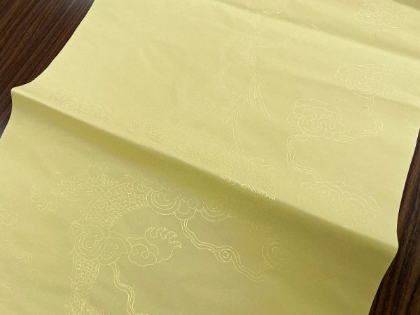 画像2: 描金宣紙　金龍　緑系　半切　（10枚入） (2)