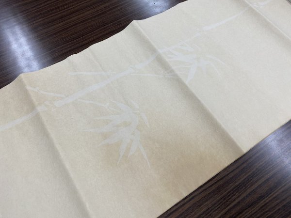 画像6: 楮紙　竹柄胡粉打　焦茶　半切　（10枚入） (6)