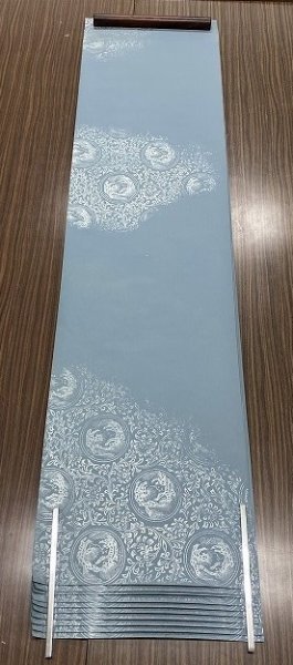 画像9: 新鳥 具引 銀型打 濃水グレー 半切 (9)