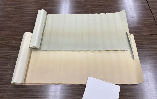画像4: 新鳥具引三色横裾ボカシ砂子振　No.2（グレー系）　半切 (4)