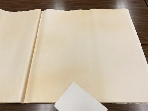 画像2: 汪六吉牌夾宣　澱粉加工　老梅ボカシ　2尺×6尺　（5枚） (2)