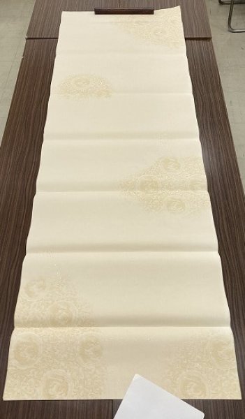 画像7: 全体色型打具引砂子切箔布目入No.63 渋オード 2尺×6尺 (5枚) (7)