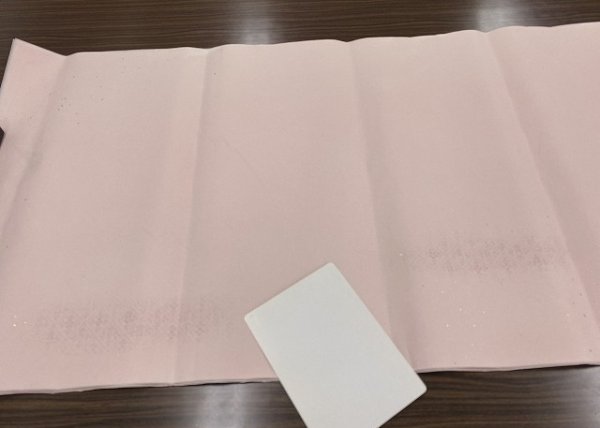画像1: 野菊横裾型打具引砂子切箔布目入　梅茶　2尺×6尺　（5枚） (1)