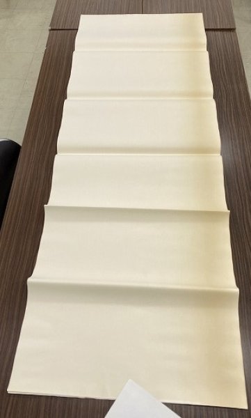 画像5: 茅漉加工紙No.3横裾ボカシ　薄茶　2尺×6尺　（10枚） (5)