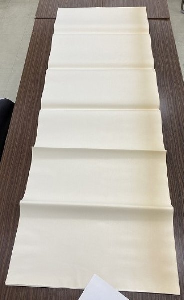 画像4: 茅漉加工紙No.3横裾ボカシ　薄茶　2尺×6尺　（10枚） (4)