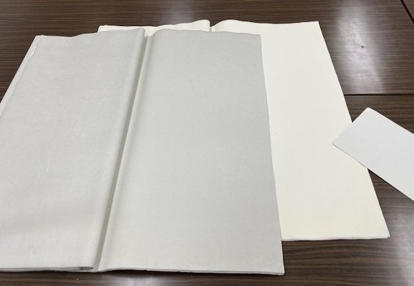 画像3: 紅葉加工紙厚口　銀鼡（グレー）　2尺×6尺　（50枚） (3)