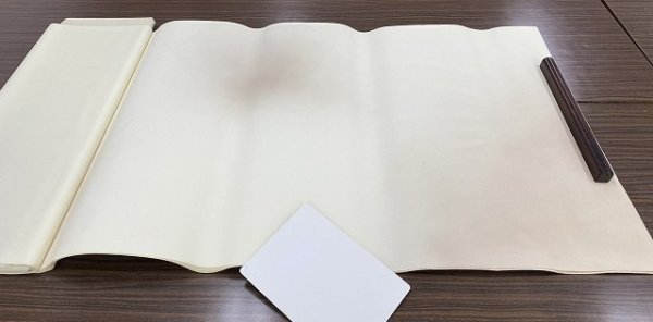 画像2: 新鳥具引砂子布目入全体ボカシ　茶　2尺×6尺　（5枚） (2)