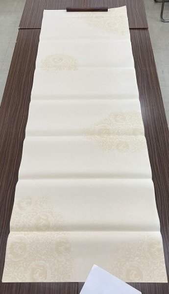 画像6: 全体色型打具引砂子切箔布目入No.63 渋オード 2尺×6尺 (5枚) (6)