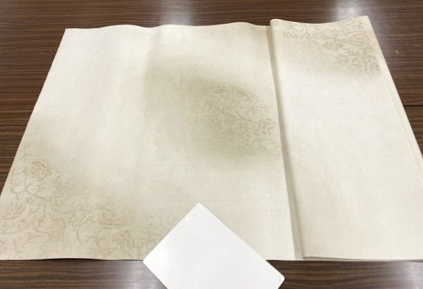 画像1: 楮紙古代紋金銀豆砂子ボカシ　茶　2尺×6尺　（5枚） (1)