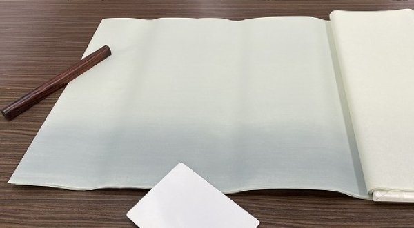 画像2: 新鳥具引横裾ボカシ　グレー　2尺×6尺　（5枚） (2)