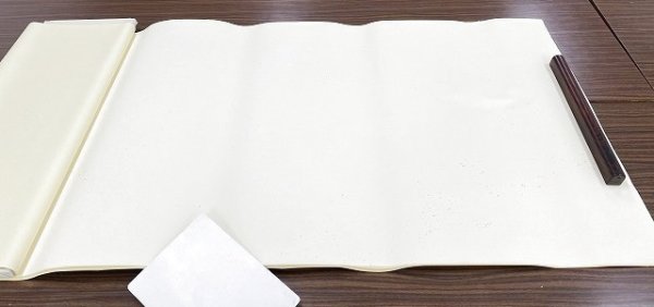 画像2: 新鳥具引金銀砂子布目入　白　2尺×6尺　（5枚） (2)