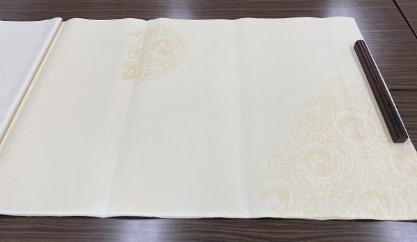 画像3: 全体色型打具引砂子切箔布目入No.63 渋オード 2尺×6尺 (5枚) (3)