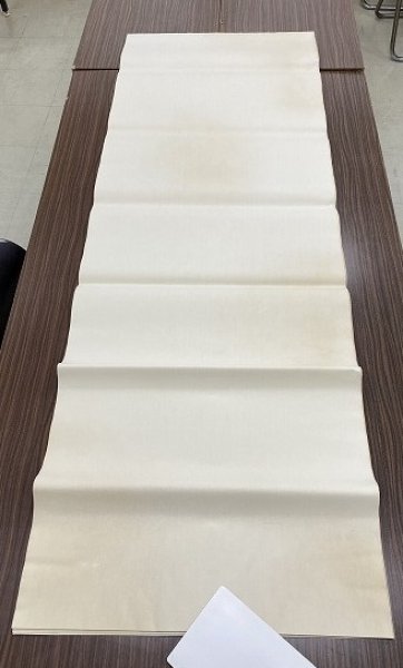 画像3: No.100　楮紙No.1　全体ボカシ　古代茶　2尺×6尺　（5枚） (3)