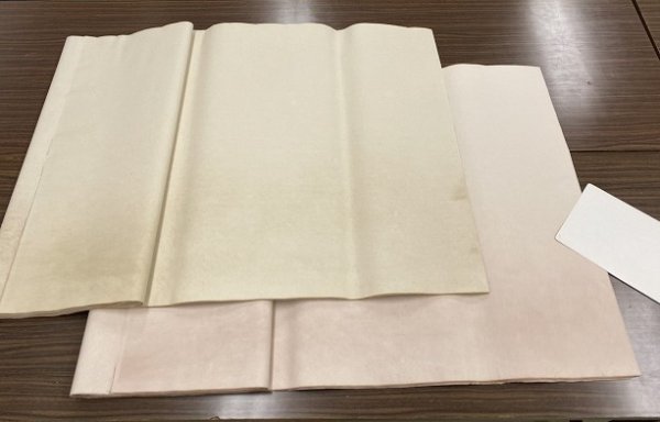 画像4: No.101　楮紙No.1　横裾ボカシ　焦茶　2尺×6尺　（5枚） (4)