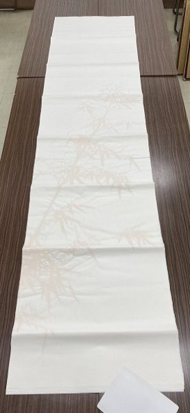 画像3: 本画仙　竹柄　朱　1.75尺×7.5尺 (3)