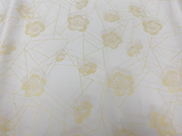 画像3: 白地梅柄 金型打 1.75尺×7.5尺 (3)