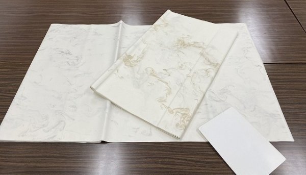 画像3: 墨流箋　茶色　1.75尺×7.5尺 (3)
