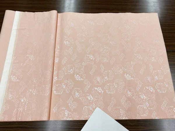 画像2: 全体銀型打　サーモンピンク　1.75尺×7.5尺 (2)