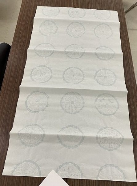 画像2: 瓦当紋同色No.116　ウスグレー　全紙　（5枚） (2)