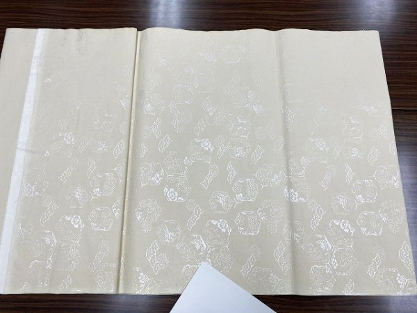 画像2: 全体銀型打　薄渋オード　1.75尺×7.5尺 (2)