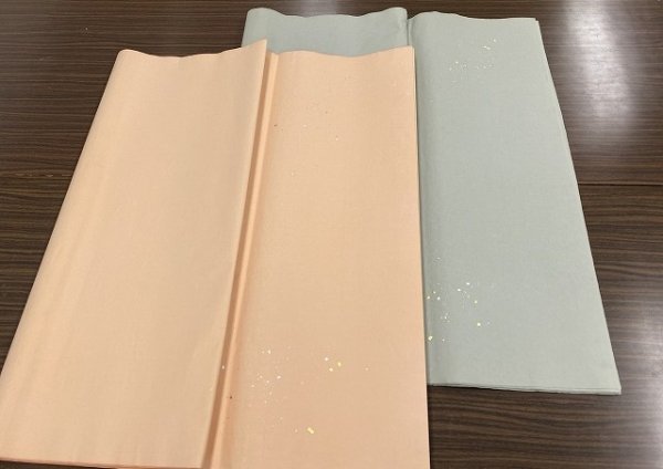 画像6: 楮紙No.16　金銀大小切箔　グレー　全紙　（5枚） (6)