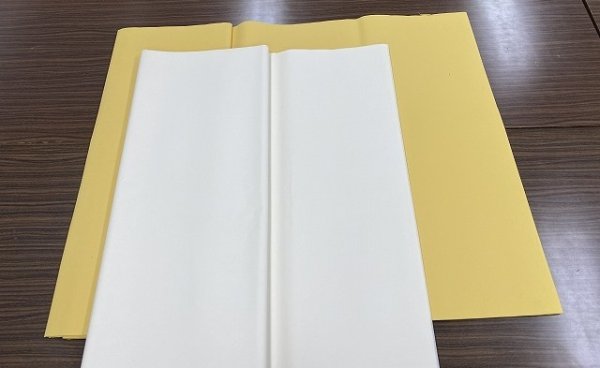 画像4: 絹目画仙紙 黄 全紙 (5枚) (4)