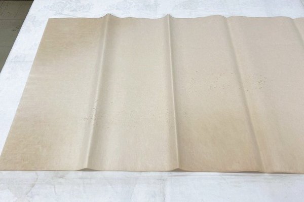 画像10: No.606　片金裾小切箔砂子全体ボカシ布目入全体ぼかし　赤みをおさえた茶　2尺×6尺　（5枚） (10)