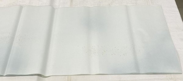 画像17: No.606 片金裾小切箔砂子全体ボカシ布目入全体ぼかし 渋水グレー 2尺×6尺 (5枚) (17)