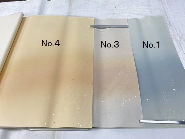 画像13: 新鳥三色ボカシ金銀切箔砂子振　No.1　2尺×6尺　（5枚） (13)