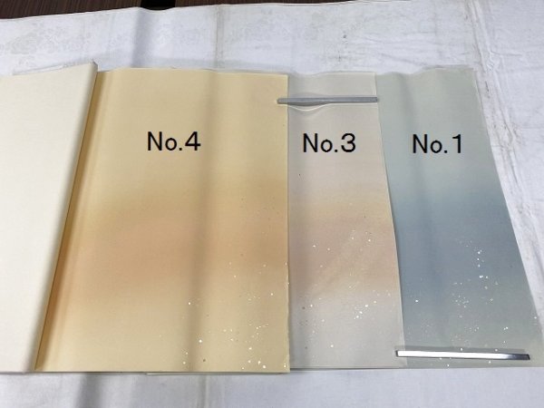 画像14: 新鳥三色ボカシ金銀切箔砂子振 No.4 2尺×6尺 (5枚) (14)