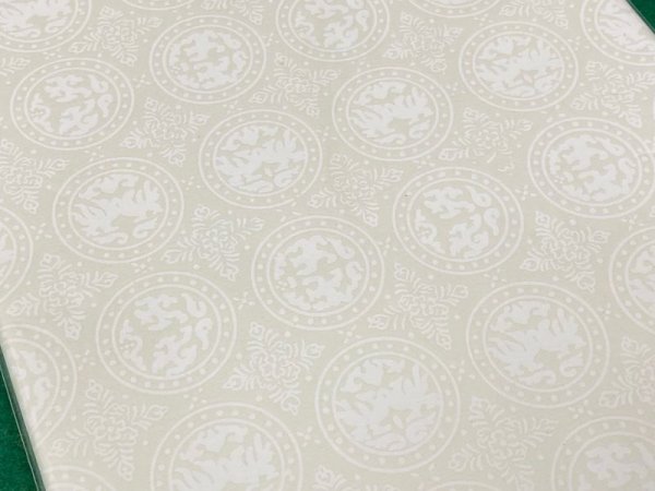 画像2: 若草色　白打　全体柄　半切　（10枚入） (2)