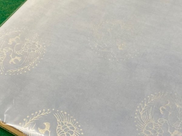 画像3: 金紋打三色ボカシ金銀砂子振　グレー系　半切 (3)