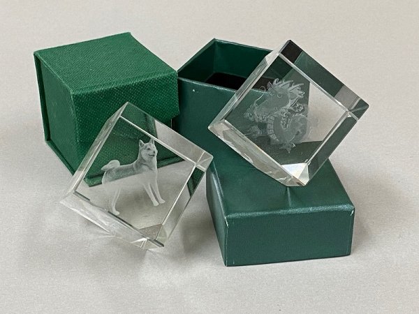 画像3: クリスタル文鎮『龍』 (3)